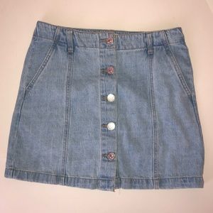 Forever 21 Light Wash Jean Skirt